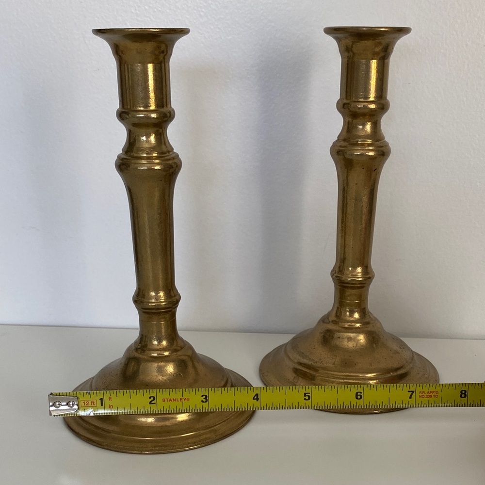 Stunning Large Brass Candlestick Holders - Picture 2 of 8